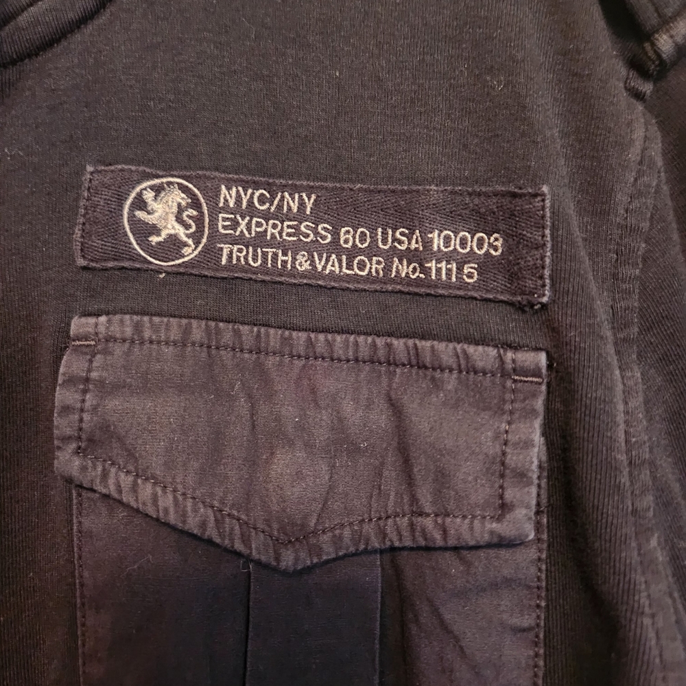 Express ☃️Unisex Black Jacket Size M - Picture 2 of 5